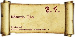 Németh Ila névjegykártya
